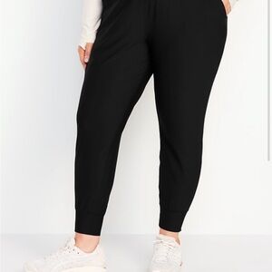 Old Navy Women's Powersoft High Waisted with Pockets Black Joggers
